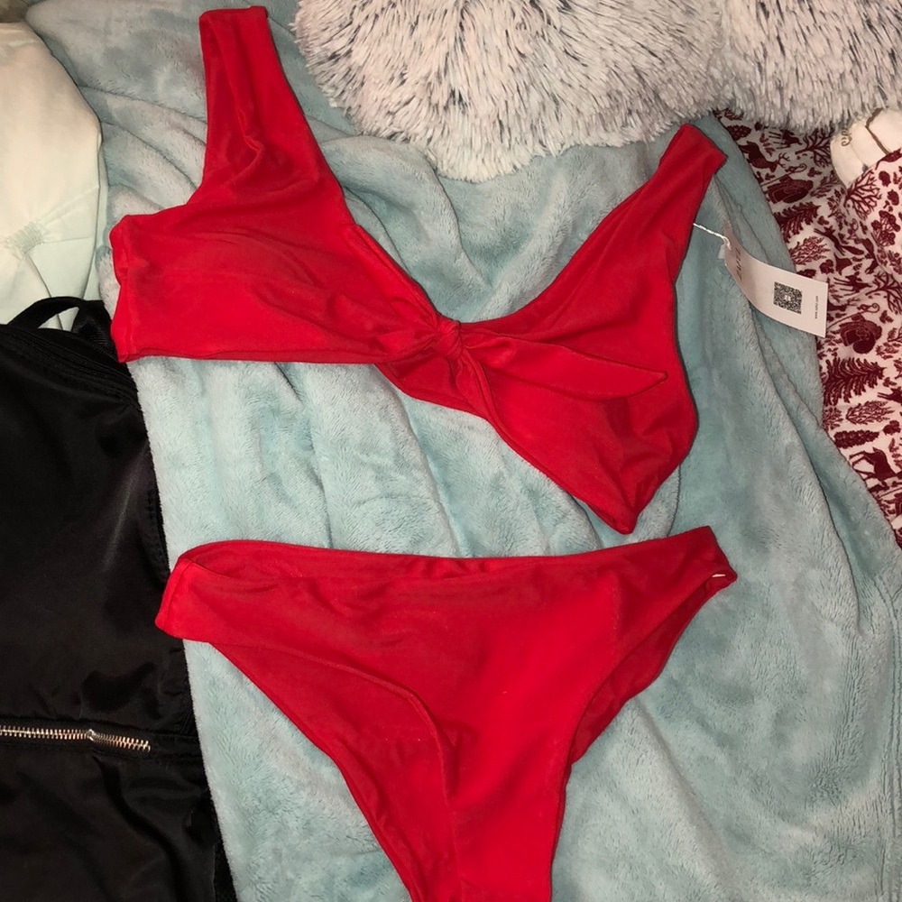Red bikini set
